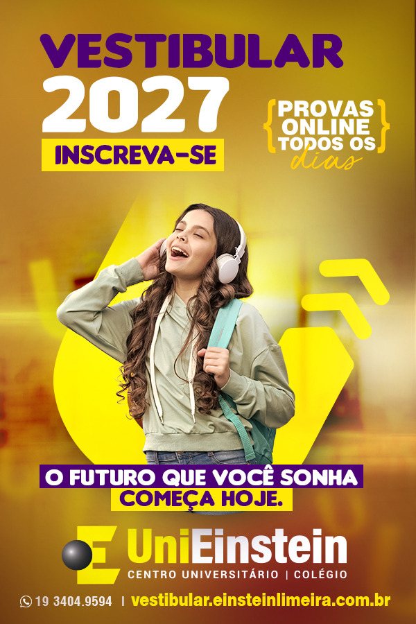 Campanha Vestibular UniEinstein 2027 — o futuro que você sonha começa hoje